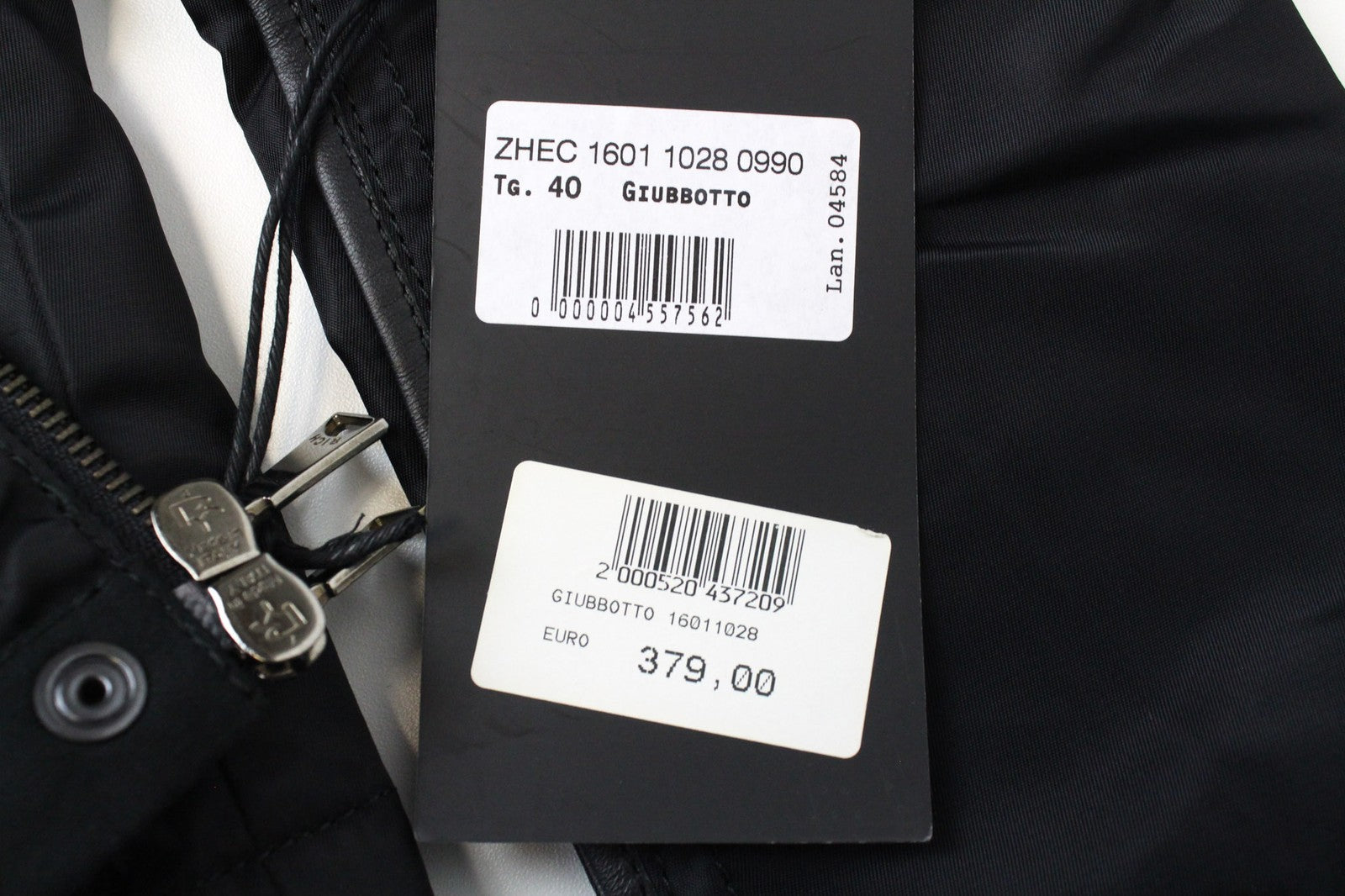 RICHMOND Men Jacket IT40 Black Designer High Neckline Classic Patched Zippered