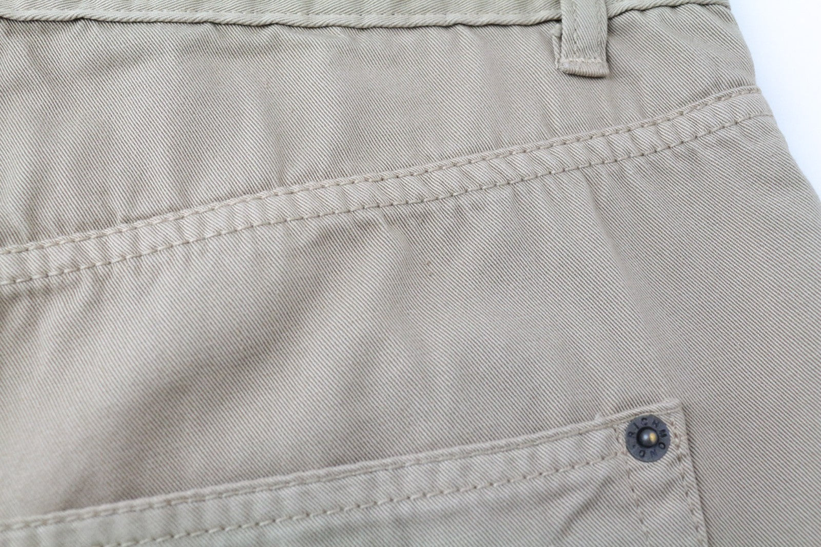RICHMOND Men Trousers W32 Brown Pure Cotton Super Skinny Fit 5-Pocket