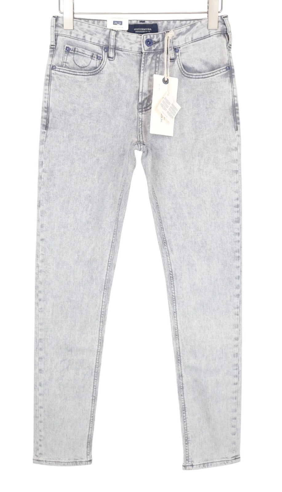 SCOTCH & SODA Skim Men Jeans W28/L32 Skinny Fit Cotton Stretch Light Blue Denim