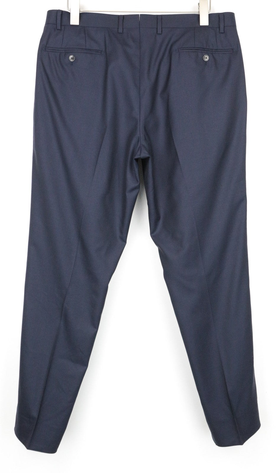 SUITSUPPLY Lazio Men Suit UK44R Pure Wool Navy 2-Piece Slim Cut Formal Twill