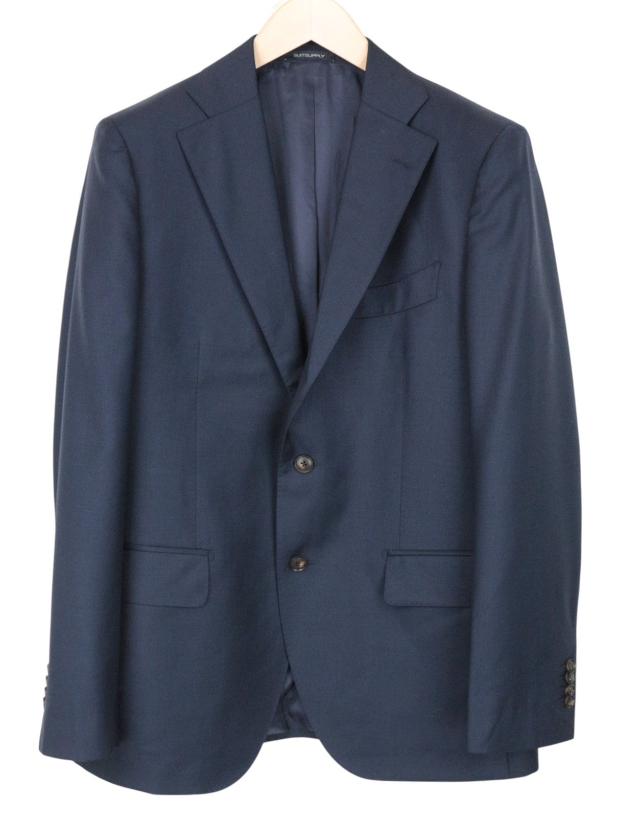 SUITSUPPLY La Spalla Men Suit UK42R Perennial Blue 2-Piece Pure Wool Slim Cut