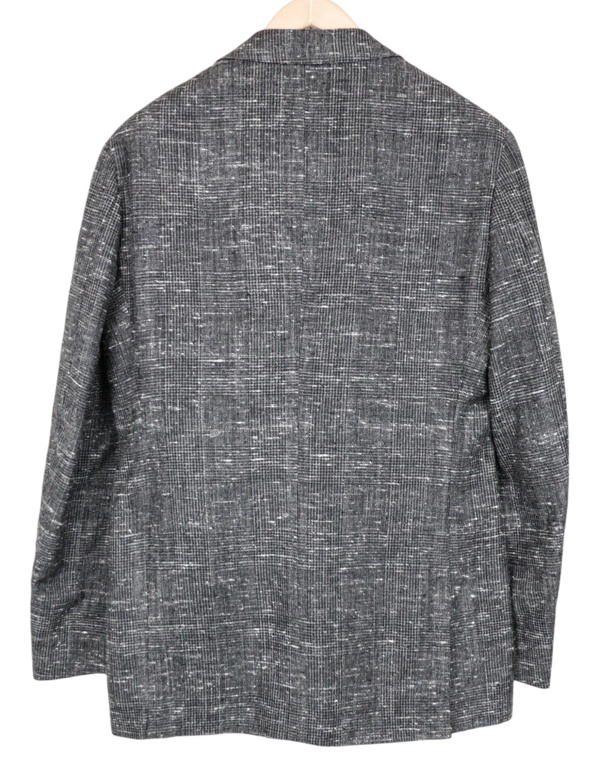 SUITSUPPLY Havana Men Suit UK38R 2-Piece Glen Check Grey Slim Wool Silk Linen