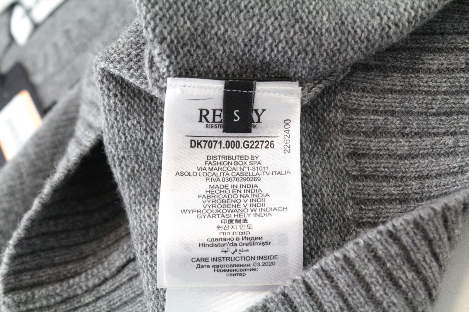 REPLAY Women Jumper S Grey Relaxed Sweater Knit Crew Neck Melange Wool Blend