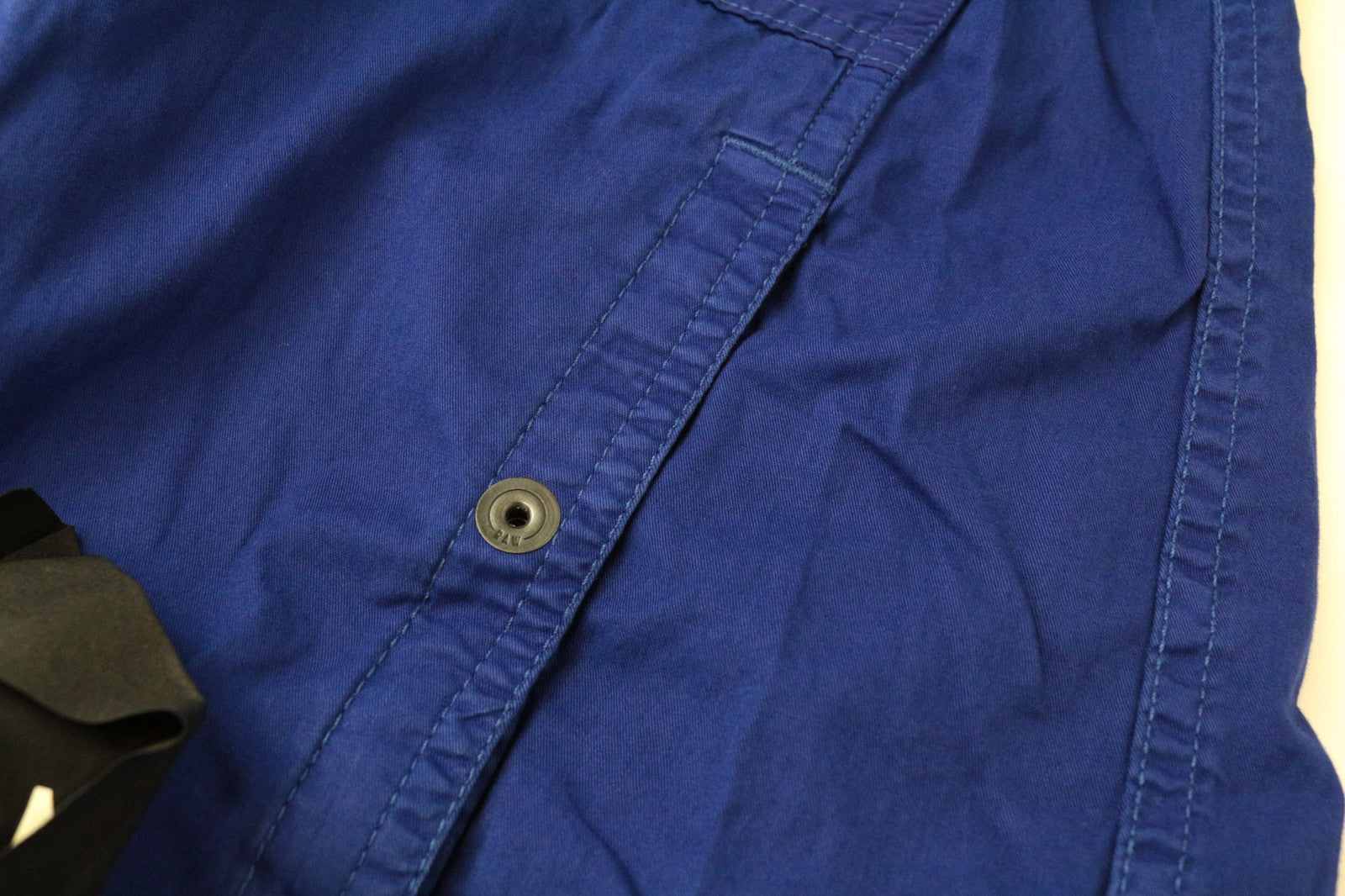 G-STAR Men Jacket XS Bright Prince Blue Twill Overshirt Hooded Unlined Casual