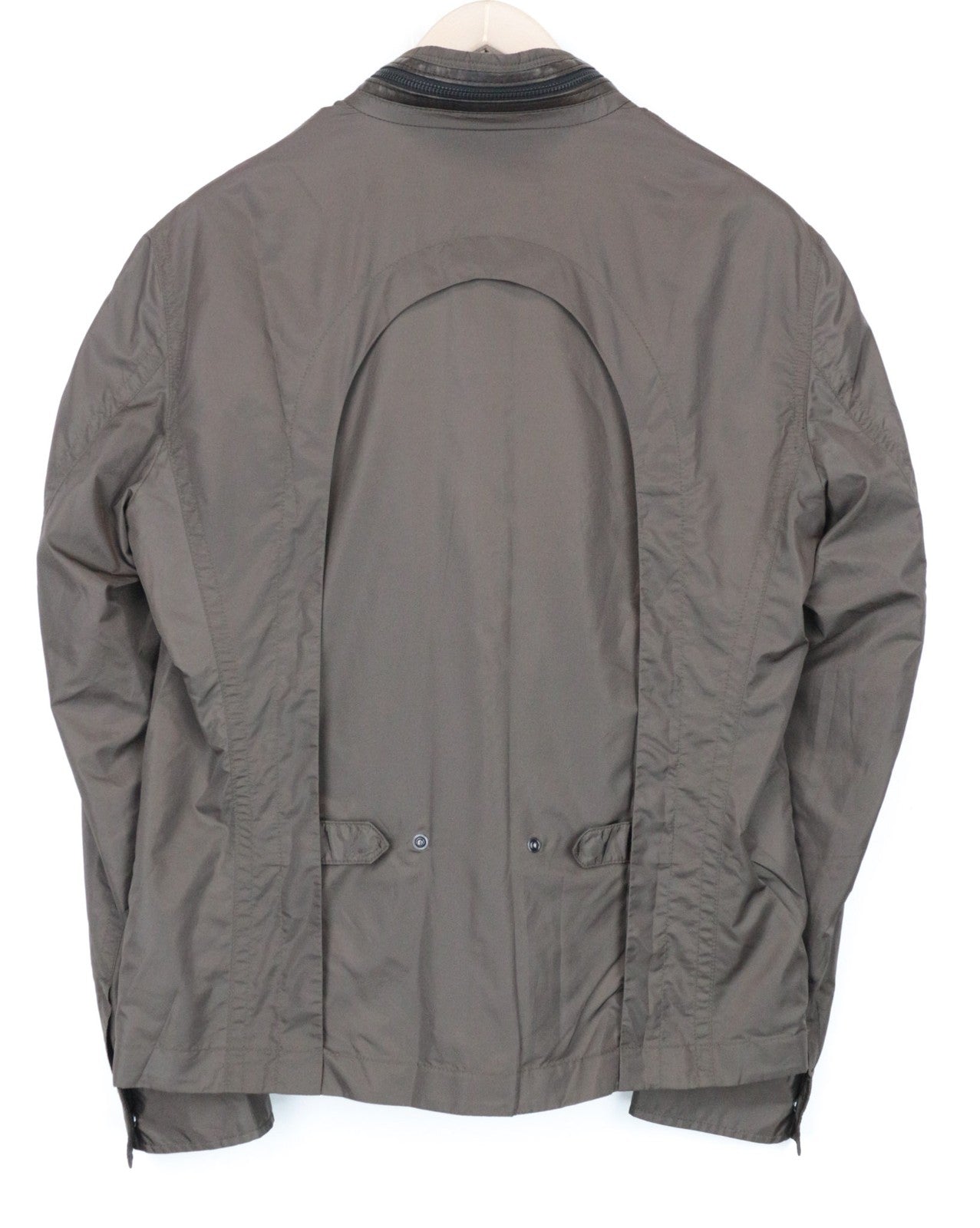 RICHMOND Men Jacket IT48 Mid-Brown Designer Lined Zip-Fly High Neck High Neck