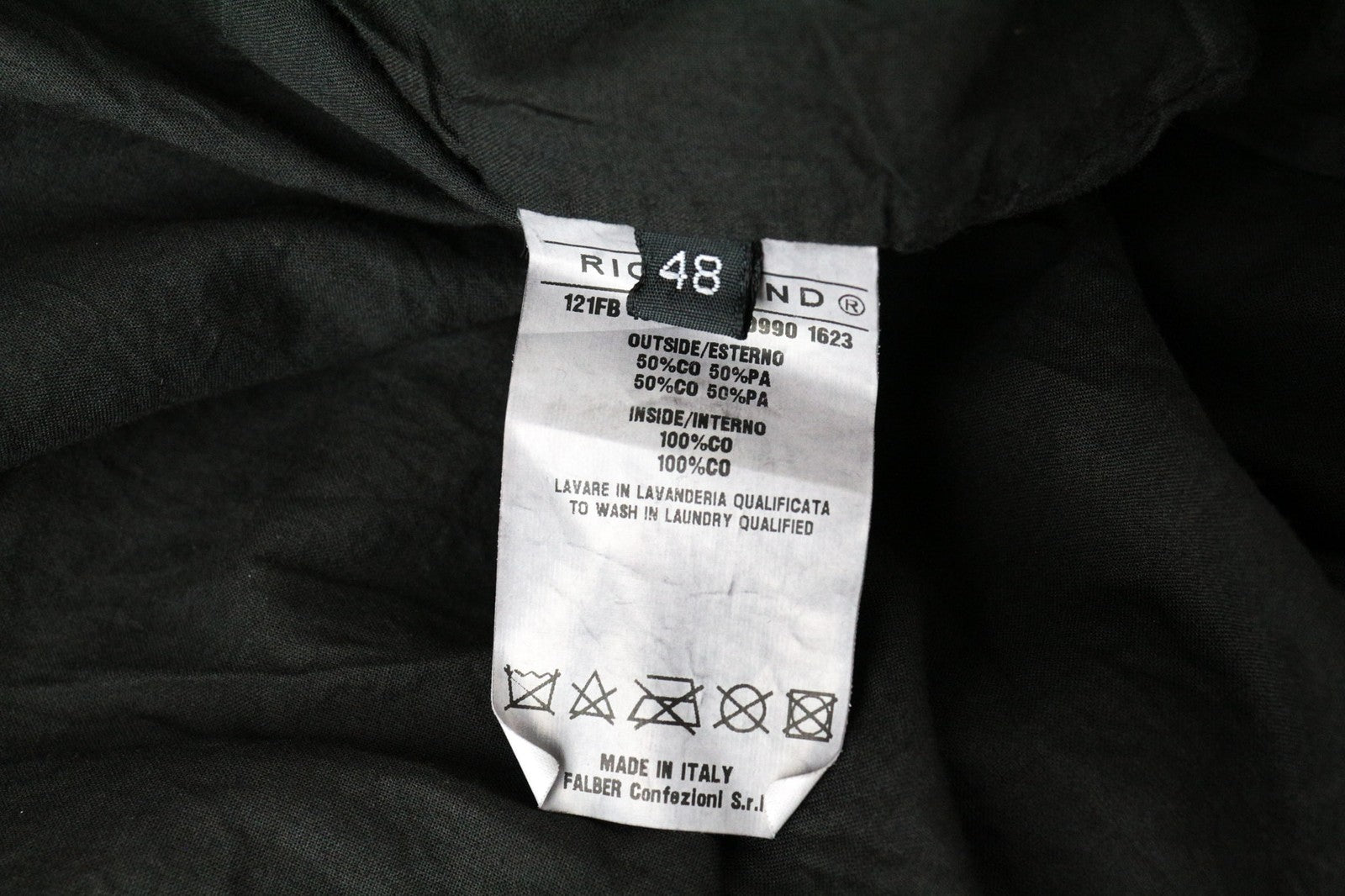 RICHMOND Men Jacket IT48 M Grey Hooded Zip Up Cotton Blend Lined Patched