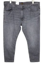 LEE Rider Men Jeans W40/L32 Grey Slim Fit Washed Cotton Stretch Denim Casual