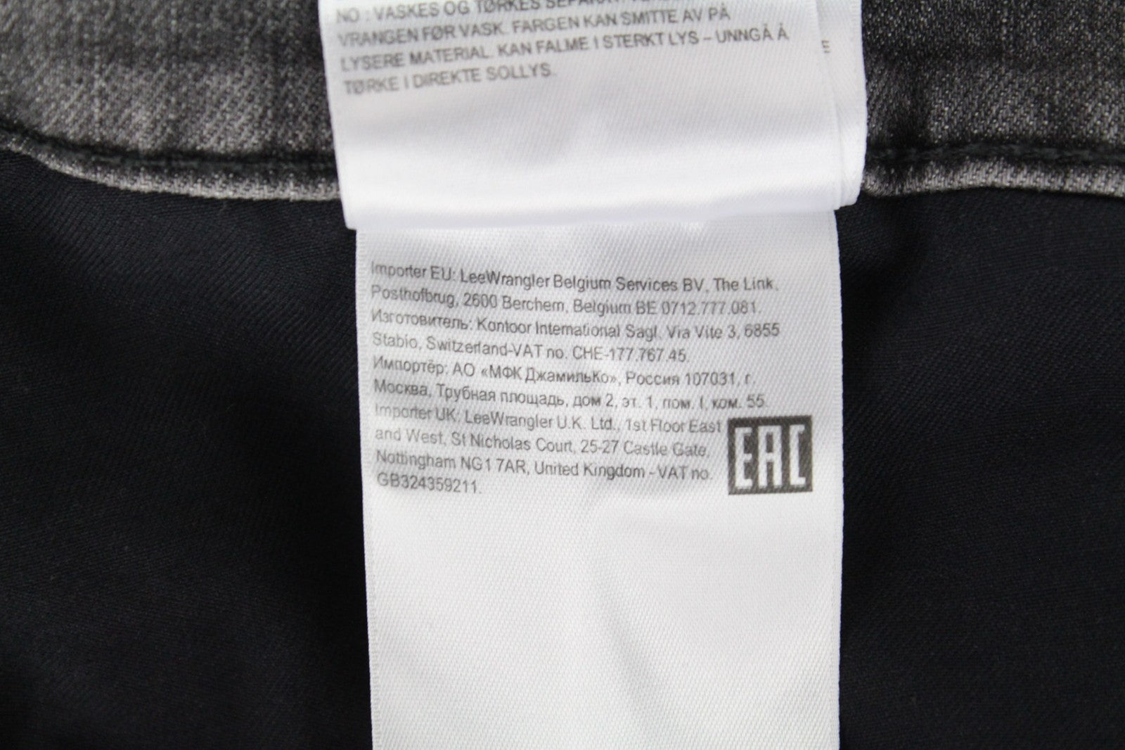 LEE Rider Men Jeans W40/L32 Grey Slim Fit Washed Cotton Stretch Denim Casual