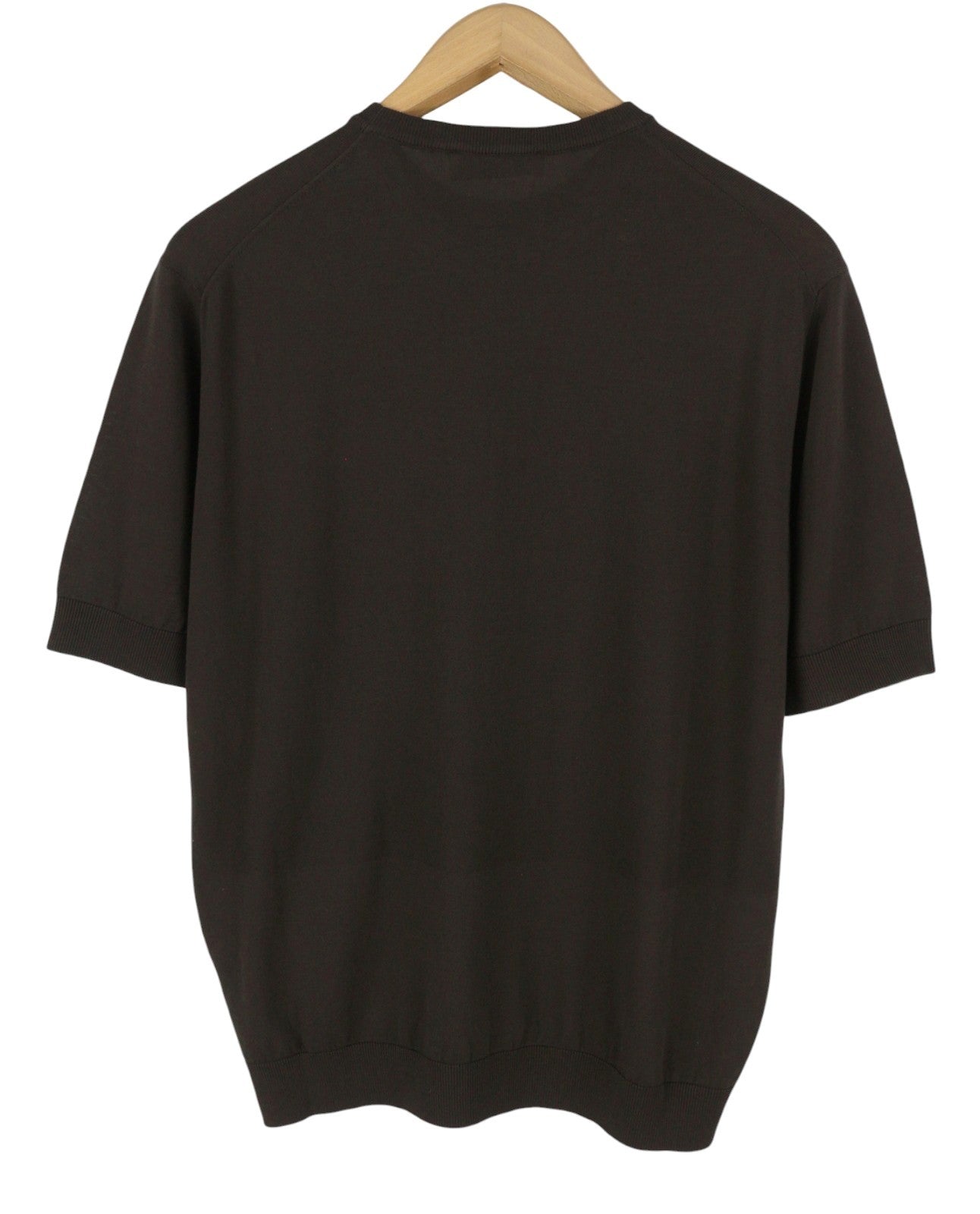FILIPPO DE LAURENTIIS Men T-Shirt IT52 L Brown Cotton Knit Crew Short Sleeve