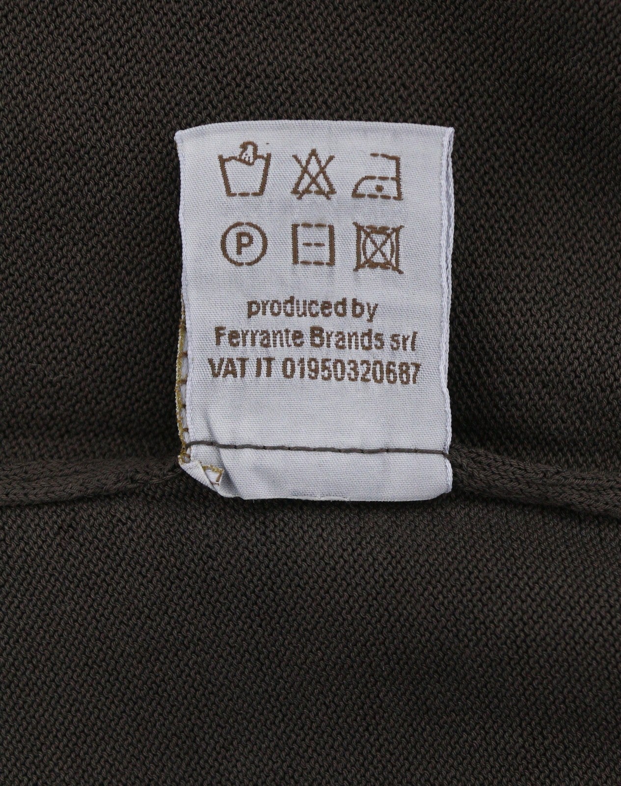 FILIPPO DE LAURENTIIS Men T-Shirt IT52 L Brown Cotton Knit Crew Short Sleeve