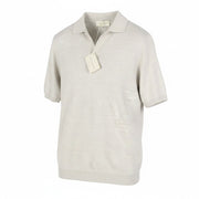FILIPPO DE LAURENTIIS Polo Skipper Men Polos IT48 S Beige Melange Linen Blend