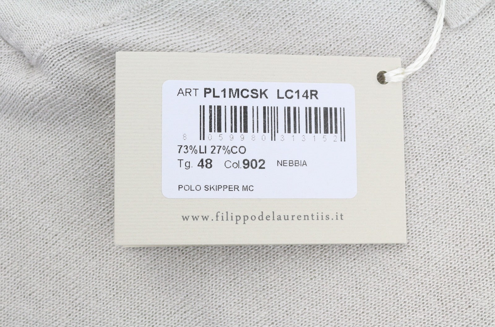 FILIPPO DE LAURENTIIS Polo Skipper Men Polos IT48 S Beige Melange Linen Blend