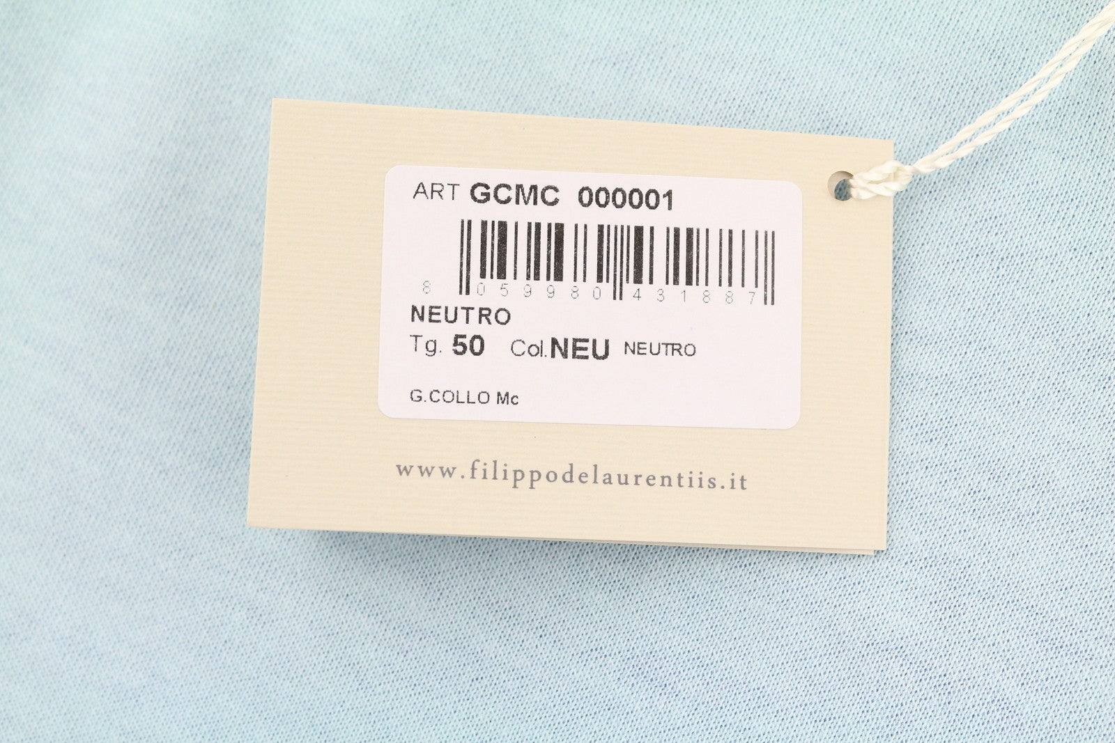 FILIPPO DE LAURENTIIS Men Sweatshirt IT50 M Blue Melange Crew Neck Short Sleeve