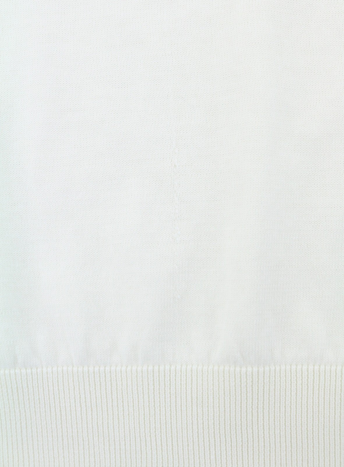 FILIPPO DE LAURENTIIS Men Polos IT52 L White Cotton Knit Short Sleeve