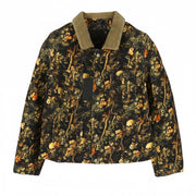 R13 Cropped Chore Coat Women Jacket M Skull Camo Moleskin Button Up Bomber