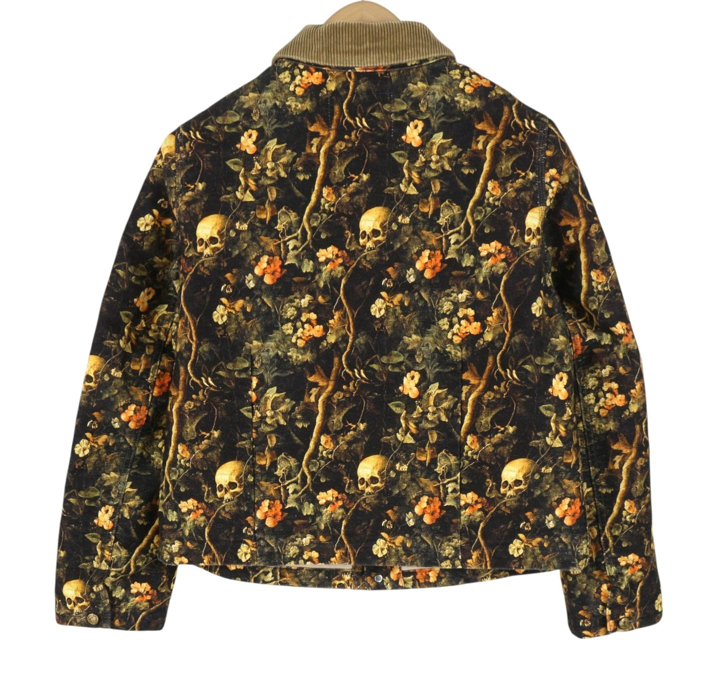 R13 Cropped Chore Coat Women Jacket M Skull Camo Moleskin Button Up Bomber
