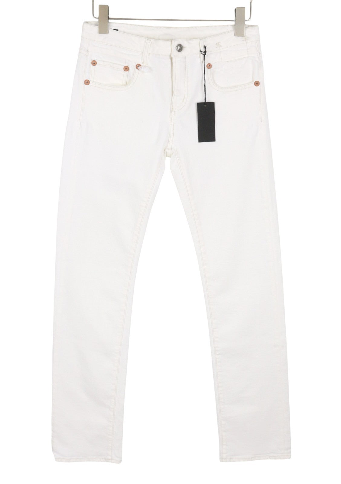 R13 Toby Boy Women Jeans 28 Aerin White Stretch Low Rise Slim Fit Denim