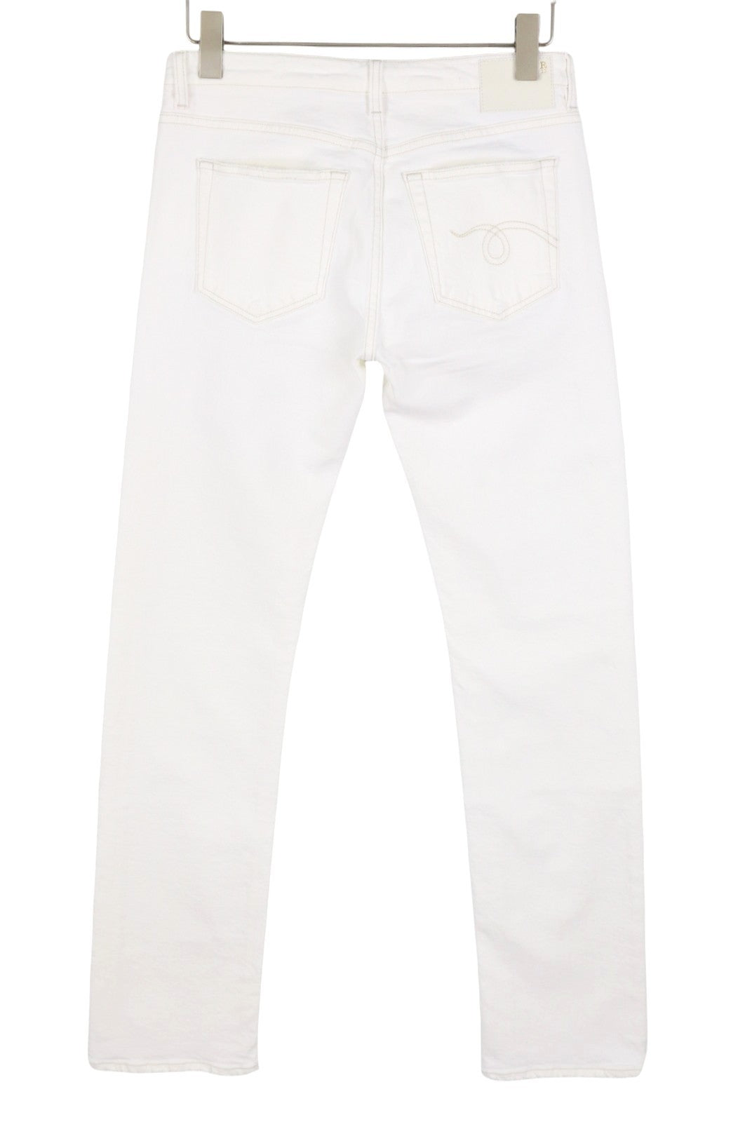 R13 Toby Boy Women Jeans 28 Aerin White Stretch Low Rise Slim Fit Denim