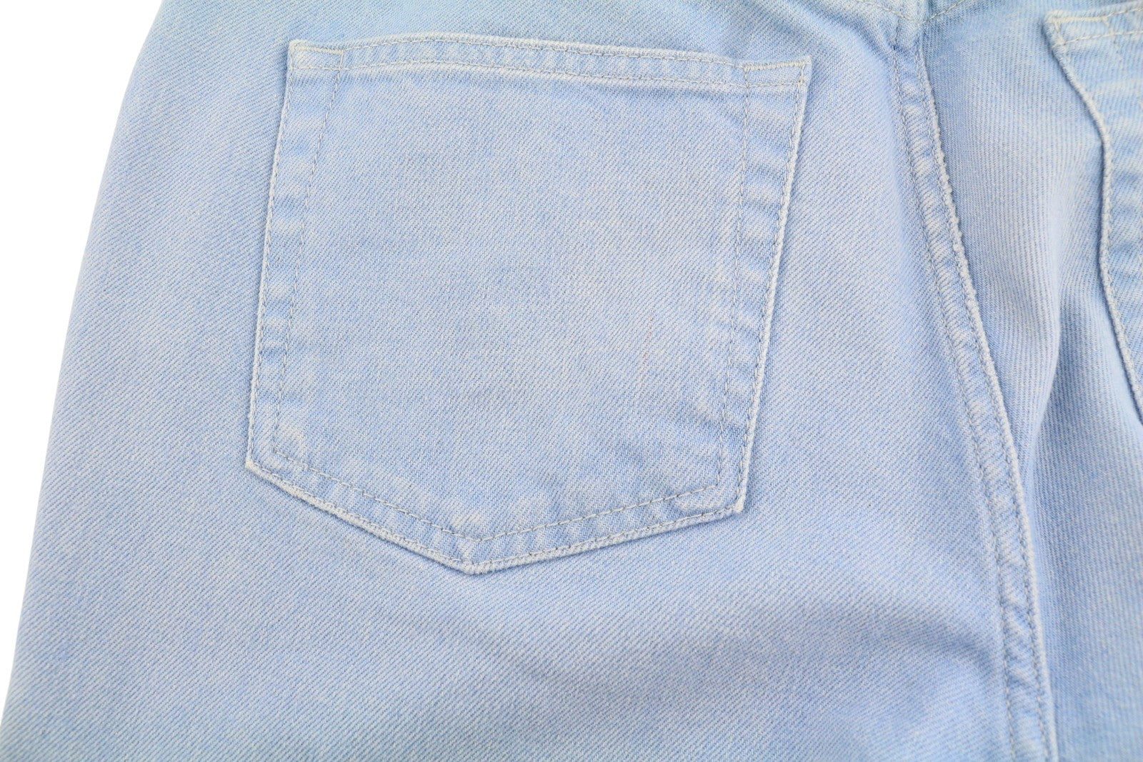 R13 Kick Fit Women Jeans 27 Baby Blue Stretch Whiskers Faded Cropped