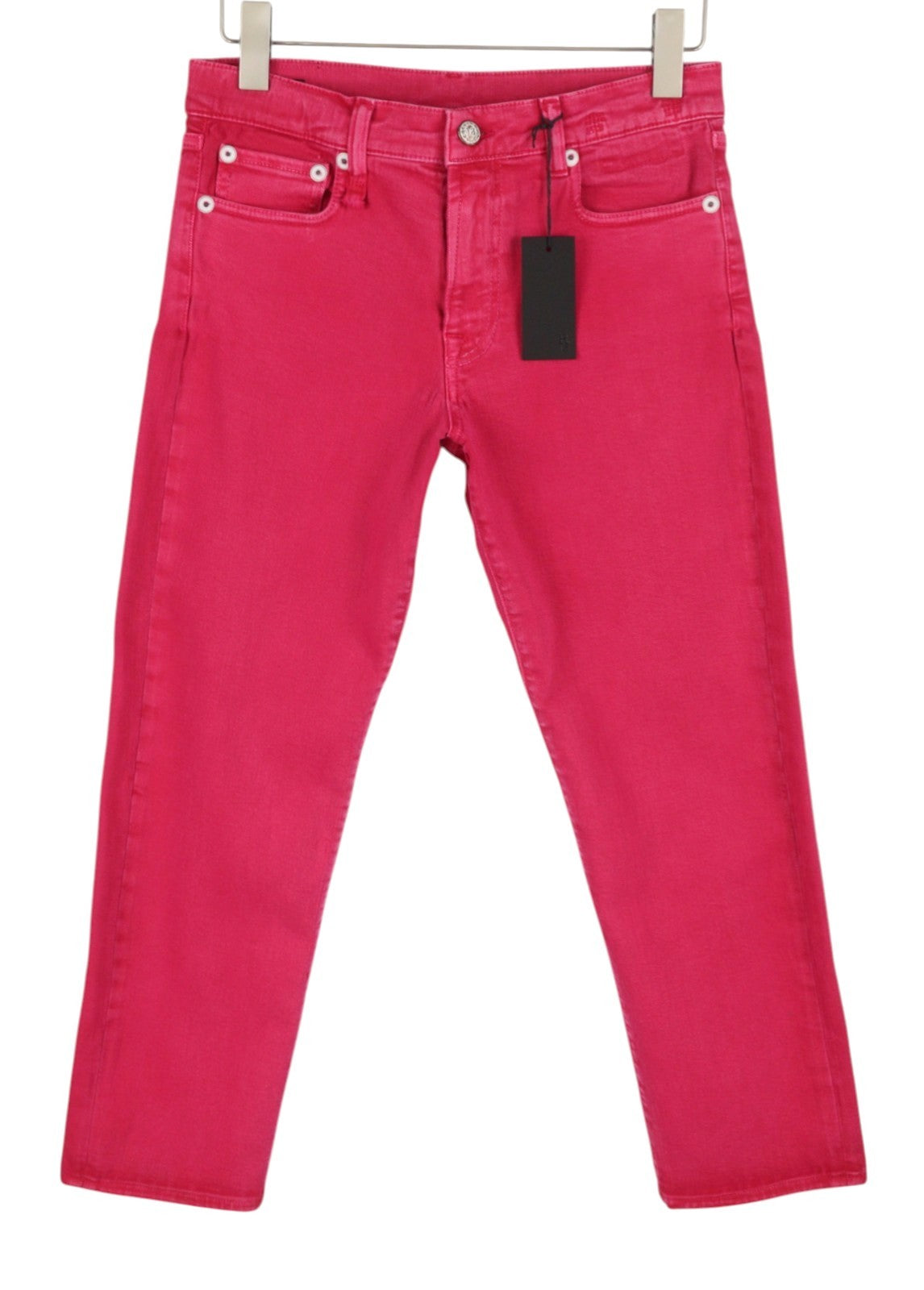 R13 Romeo Women Jeans 27 Fuchsia Stretch Cropped Slim Leg SS26 RRP735