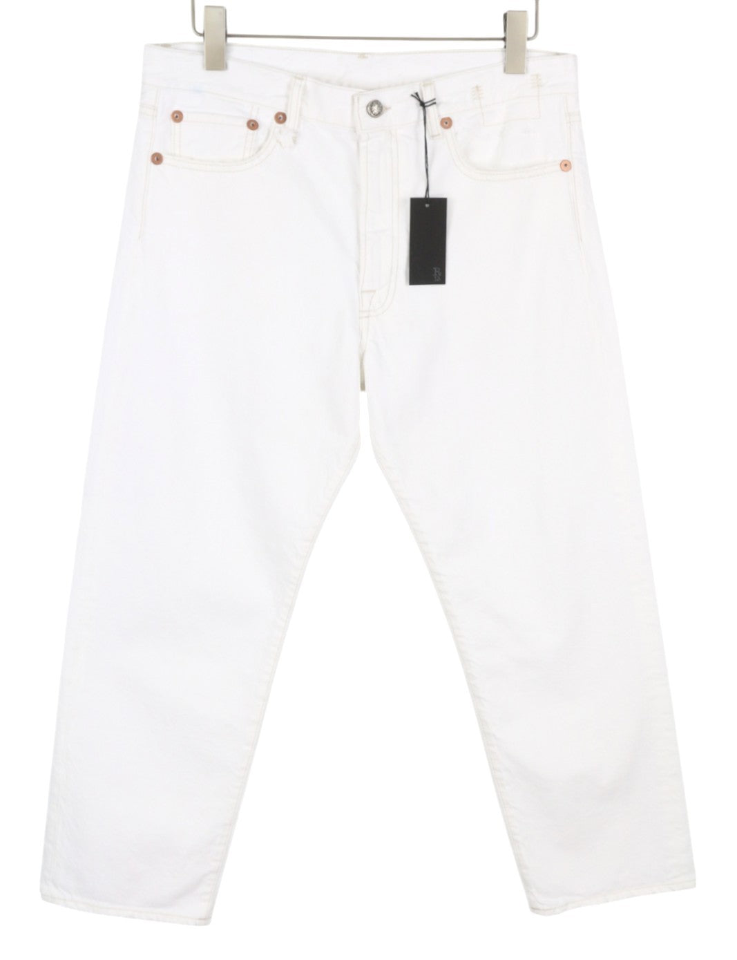R13 Boyfriend Women Jeans 29 Aerin White High Rise Straight Cropped SS26