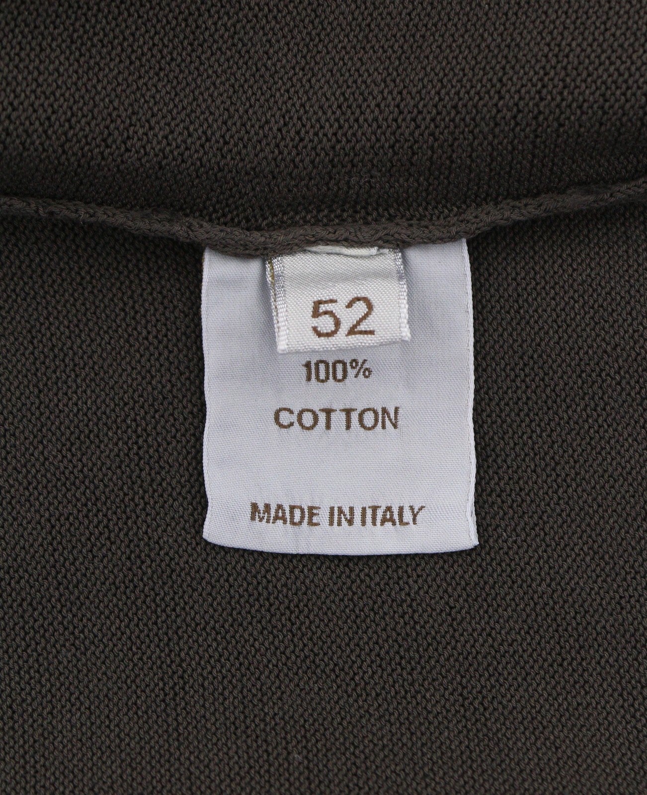 FILIPPO DE LAURENTIIS Men Polos IT52 L Brown Cotton Knit Short Sleeve