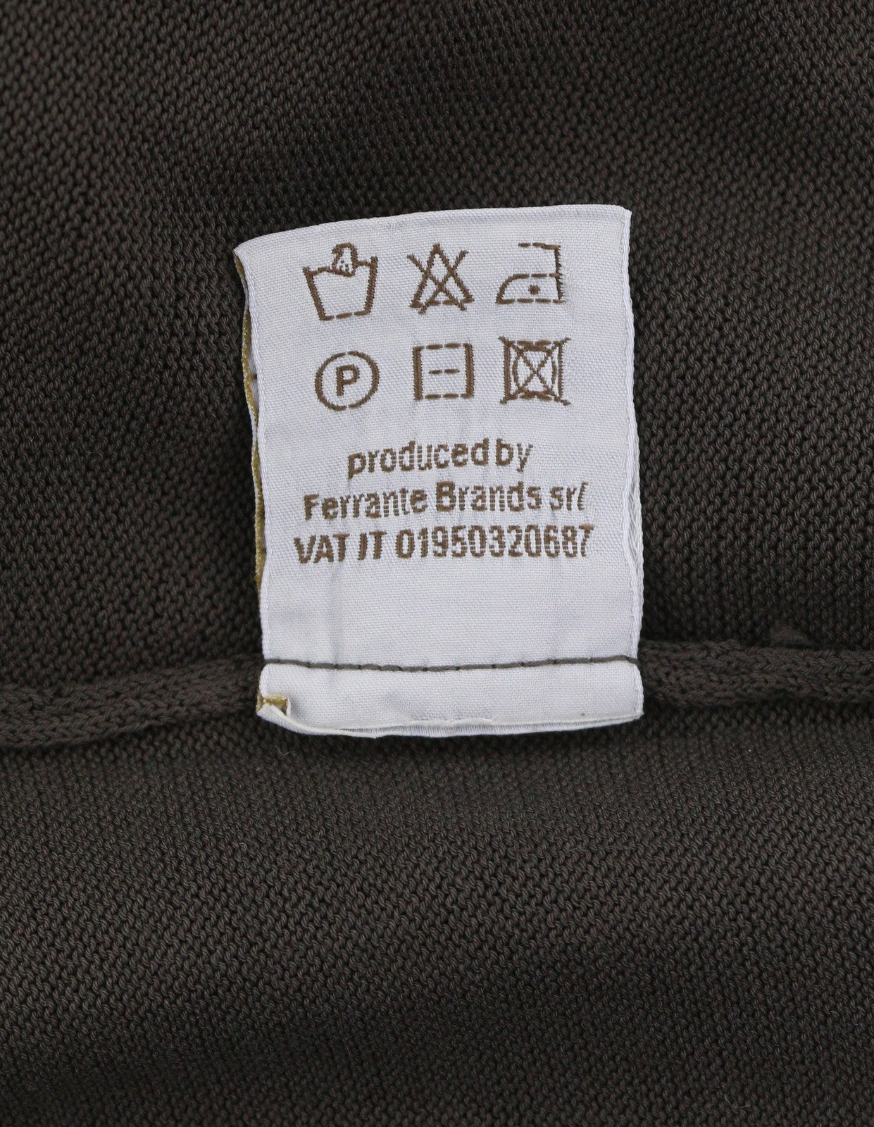 FILIPPO DE LAURENTIIS Men Polos IT52 L Brown Cotton Knit Short Sleeve