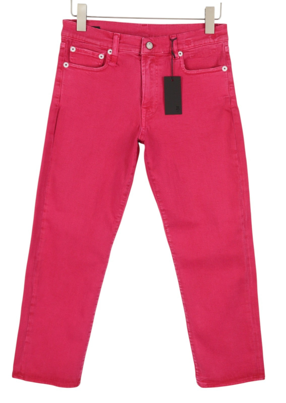 R13 Romeo Women Jeans 27 Fuchsia Stretch Cropped Slim Fit SS26 RRP735