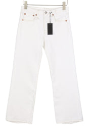 R13 Joan Cropped Flare Women Jeans 26 Aerin White Stretch Cropped SS26 RRP685