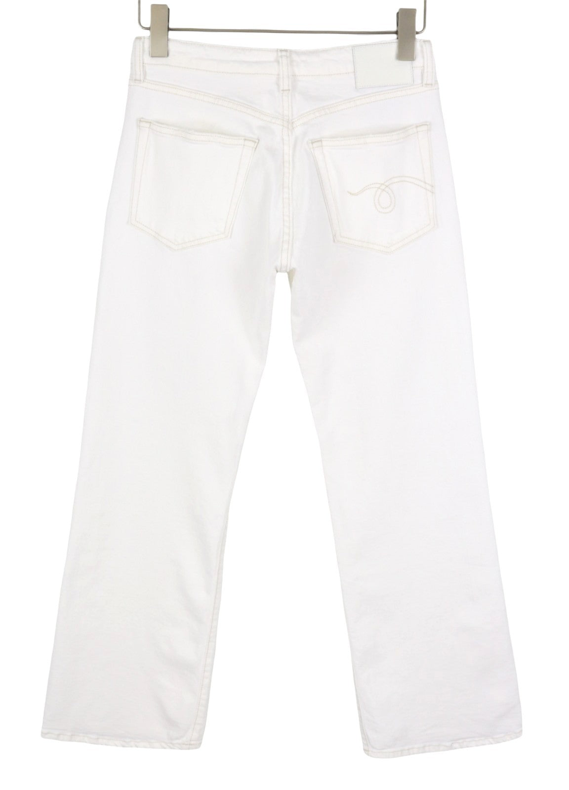 R13 Joan Cropped Flare Women Jeans 26 Aerin White Stretch Cropped SS26 RRP685