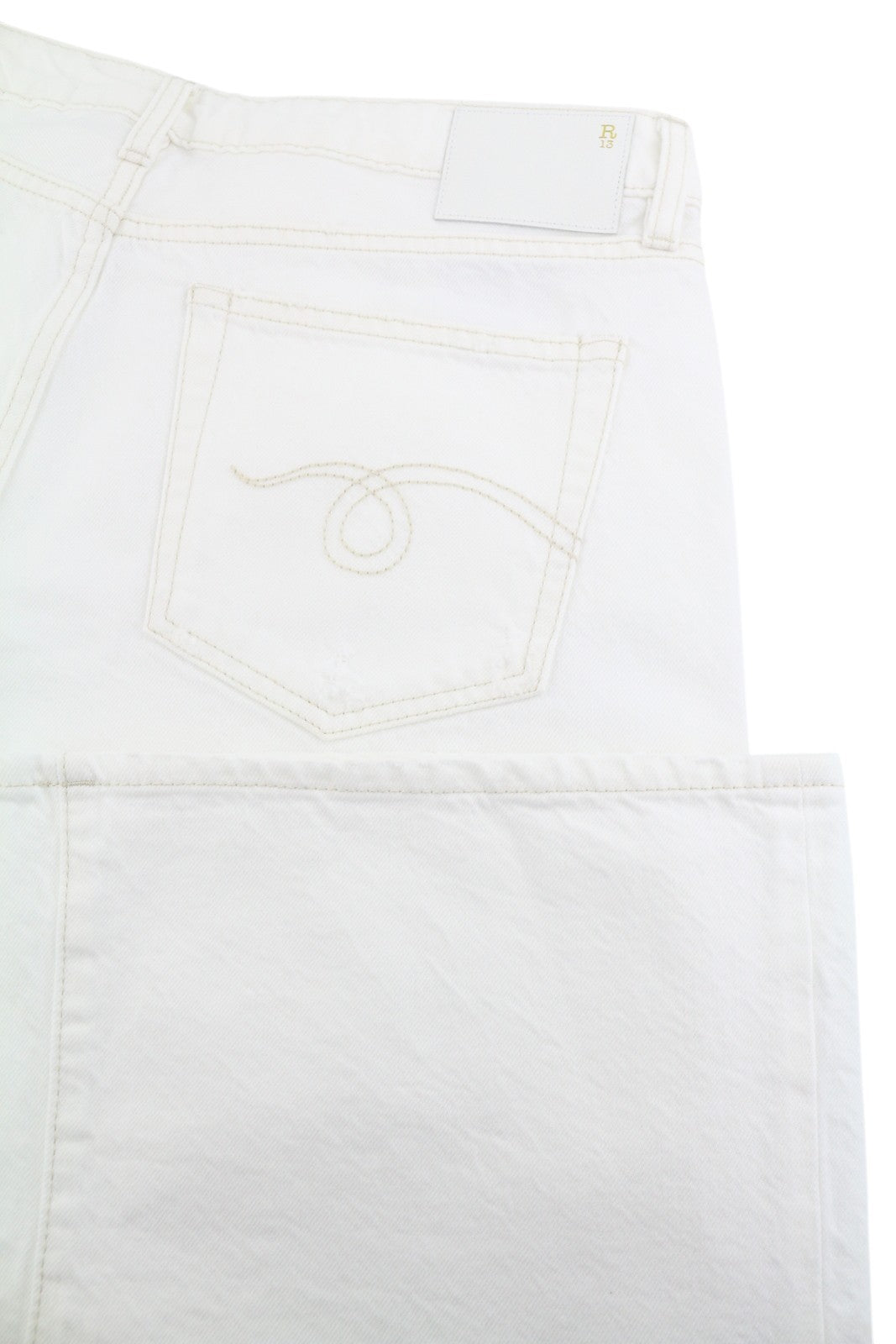 R13 Effie Women Jeans 30 Aerin White Straight Fit Zip Fly SS26