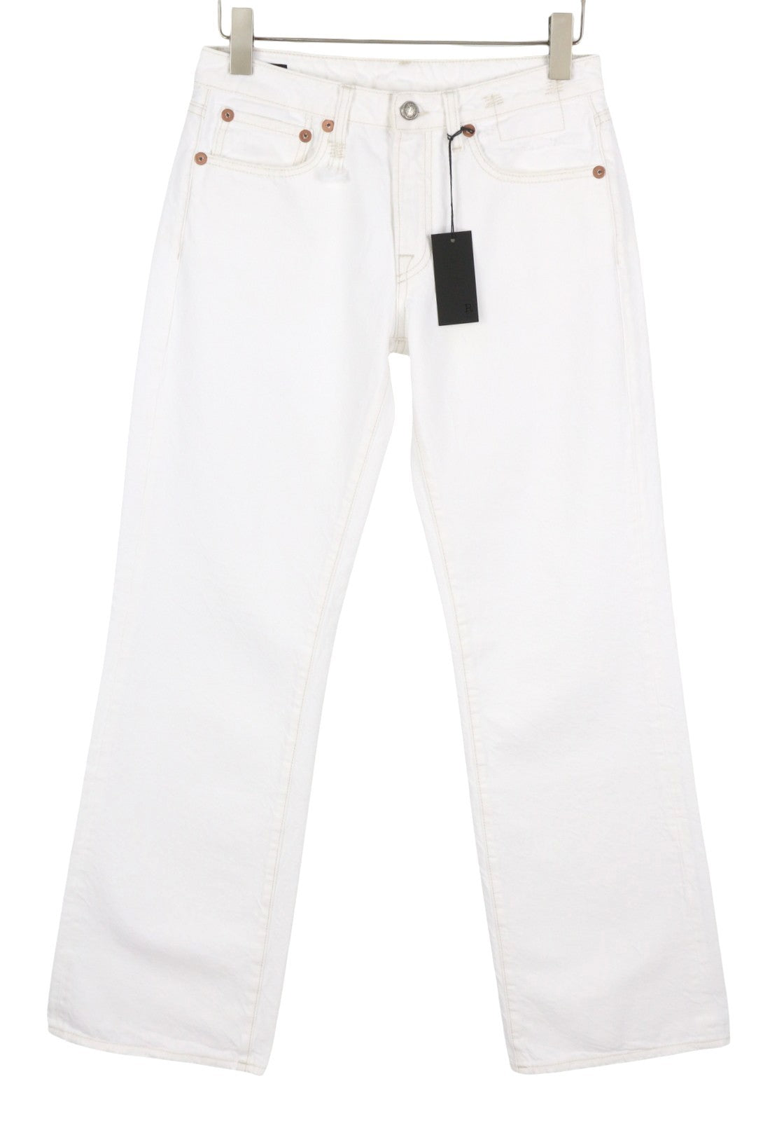R13 Effie Women Jeans 26 Aerin White Straight Fit Zip Fly SS26
