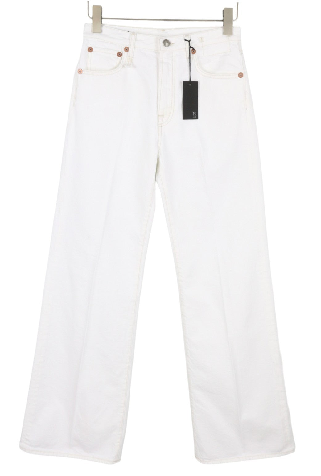 R13 Charlotte Women Jeans 26 Aerin White Flared Fit Zip Fly SS26