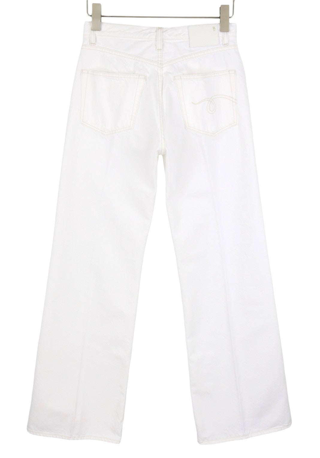 R13 Charlotte Women Jeans 26 Aerin White Flared Fit Zip Fly SS26