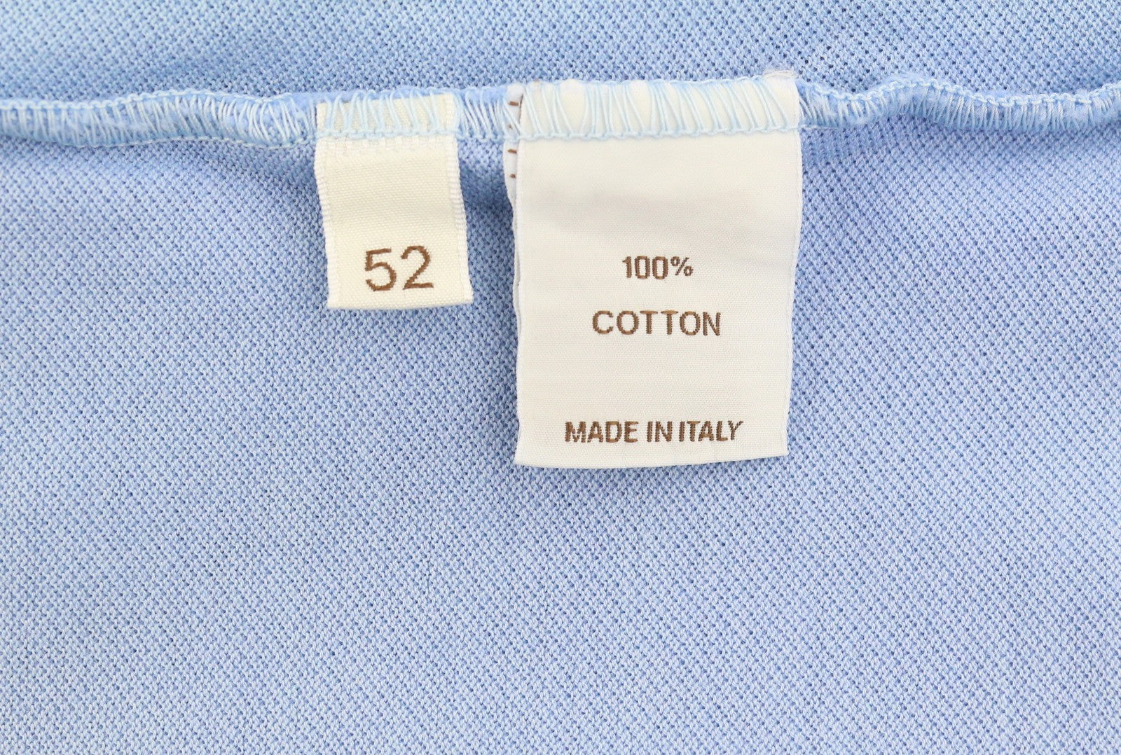 FILIPPO DE LAURENTIIS Men Polos IT52 L Blue Cotton Tricot Short Sleeve