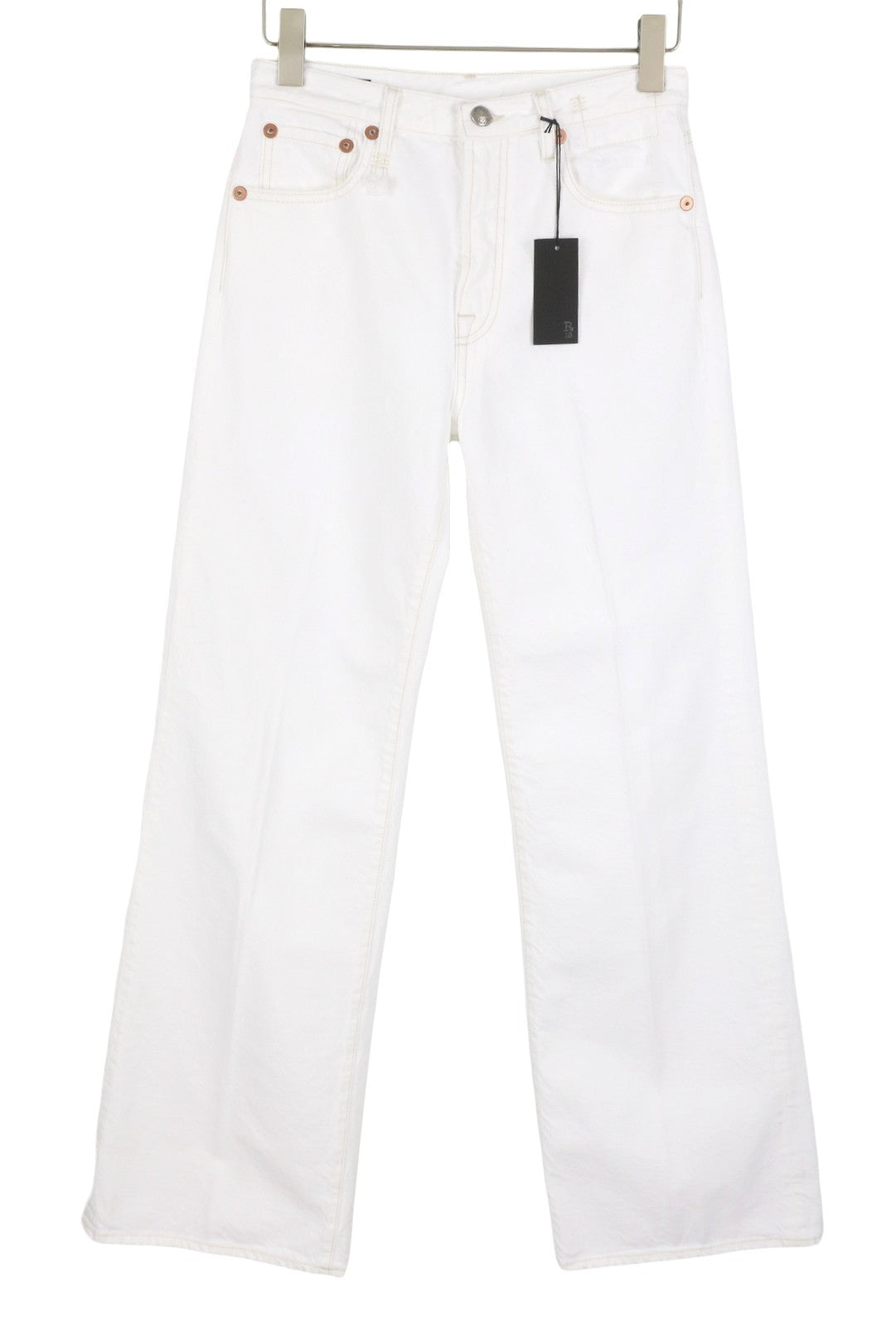 R13 Charlotte Women Jeans 26 Aerin White Flared Fit Zipper SS26