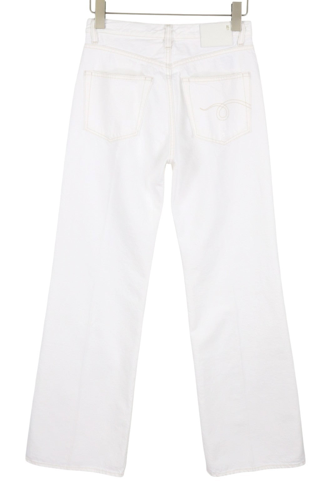 R13 Charlotte Women Jeans 26 Aerin White Flared Fit Zipper SS26