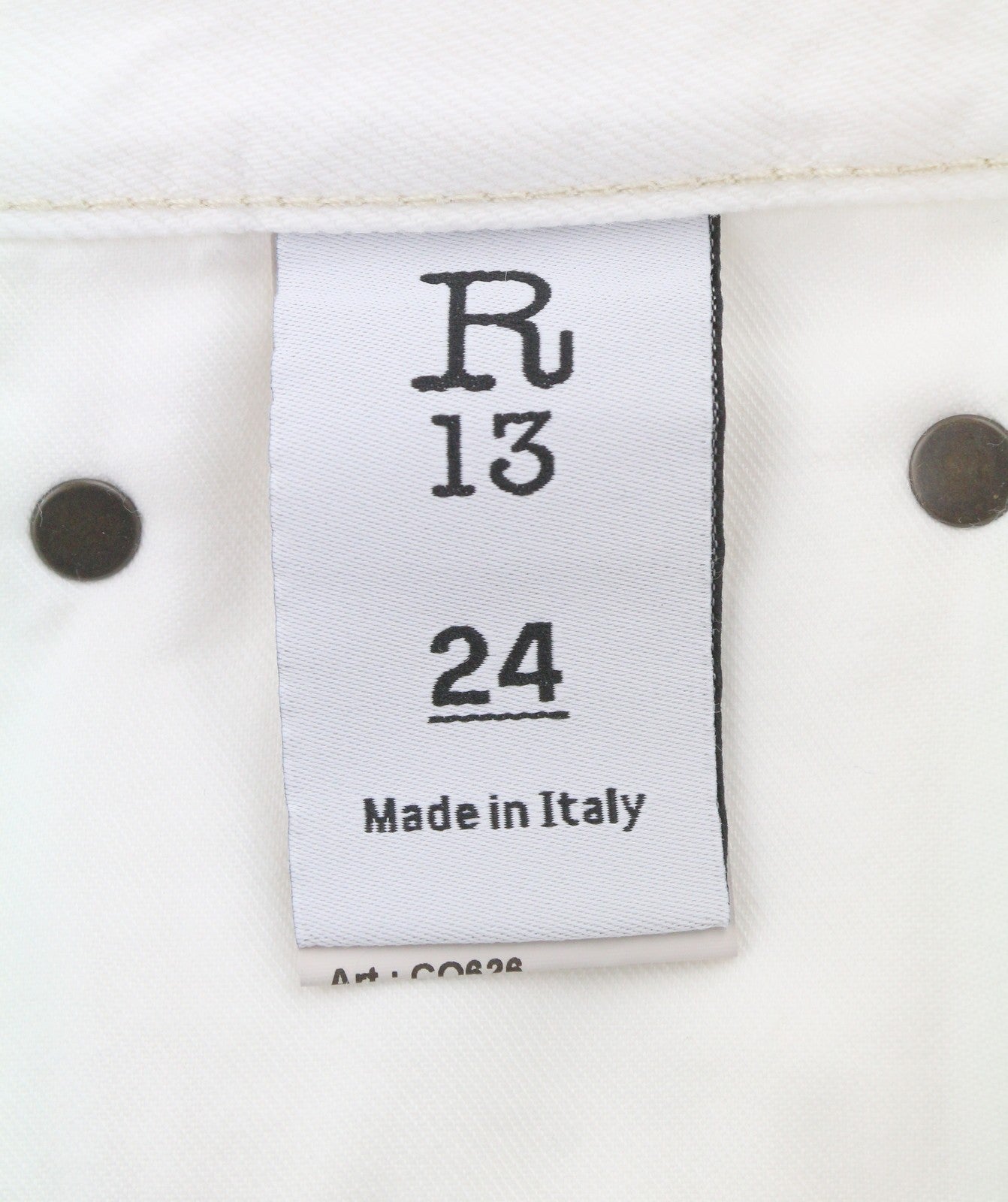 R13 Boyfriend Women Shorts 24 Aerin White Distress Ripped Zip Fly SS26