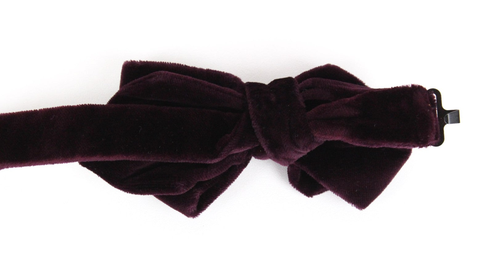 SUITSUPPLY Men Bowtie One Size Bordeaux Formal Velvet Adjustable Cotton Self-Tie