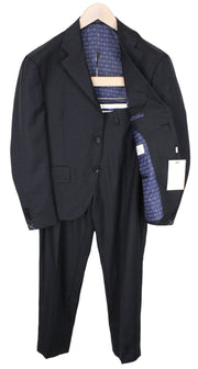 SUITSUPPLY La Spalla Men Suit UK38S Dark Grey Pure Wool Classic Lined 2 Piece