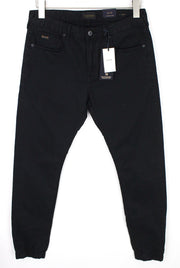 SCOTCH & SODA Dylan Men Trousers W30/L32 Black Cotton Stretch Super Slim Fit