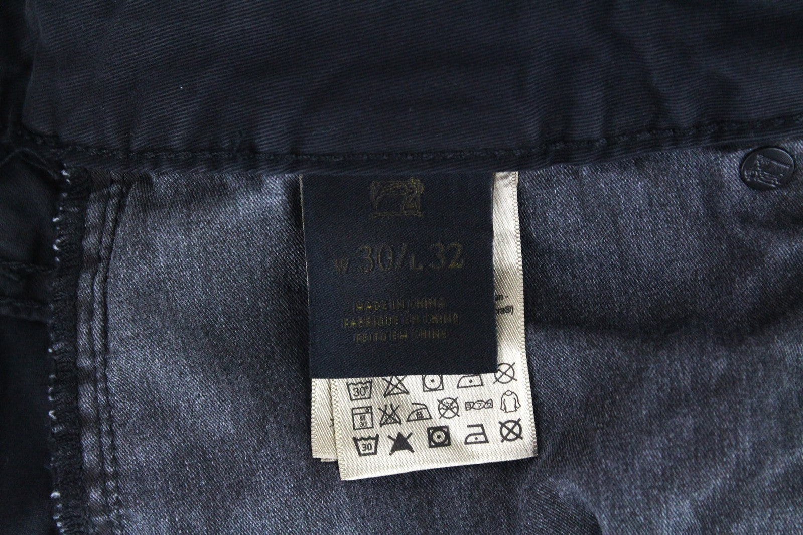 SCOTCH & SODA Dylan Men Trousers W30/L32 Black Cotton Stretch Super Slim Fit