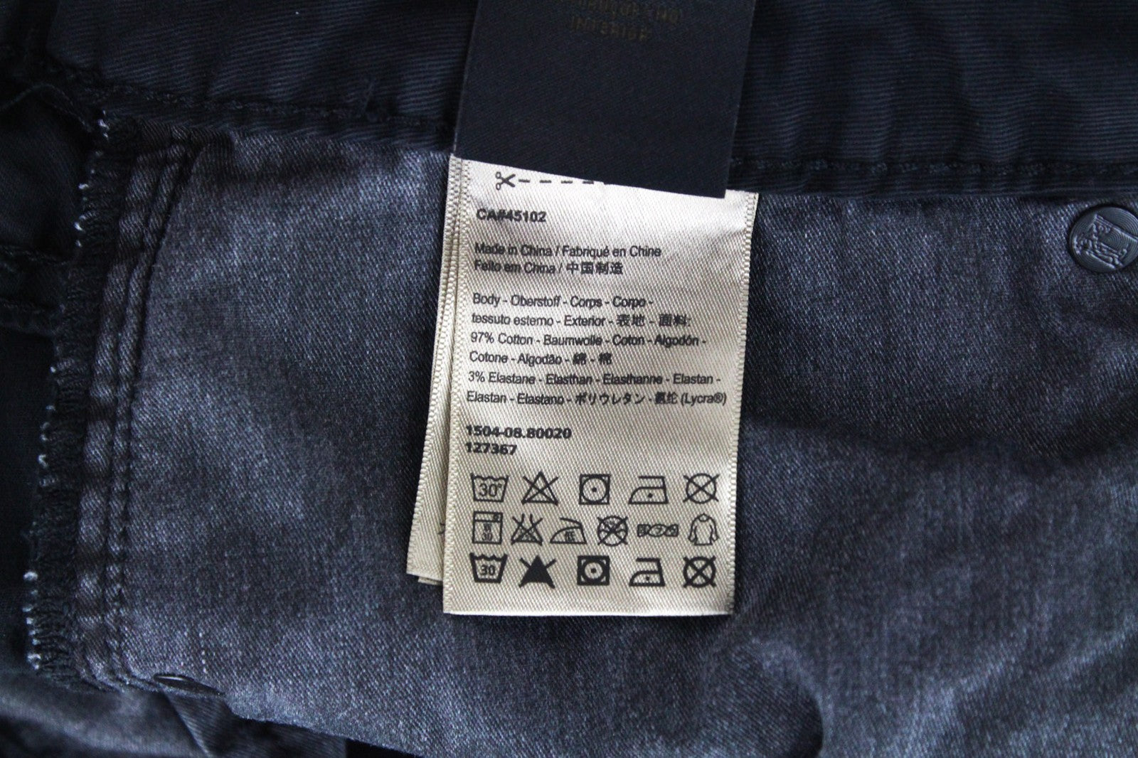 SCOTCH & SODA Dylan Men Trousers W30/L32 Black Cotton Stretch Super Slim Fit