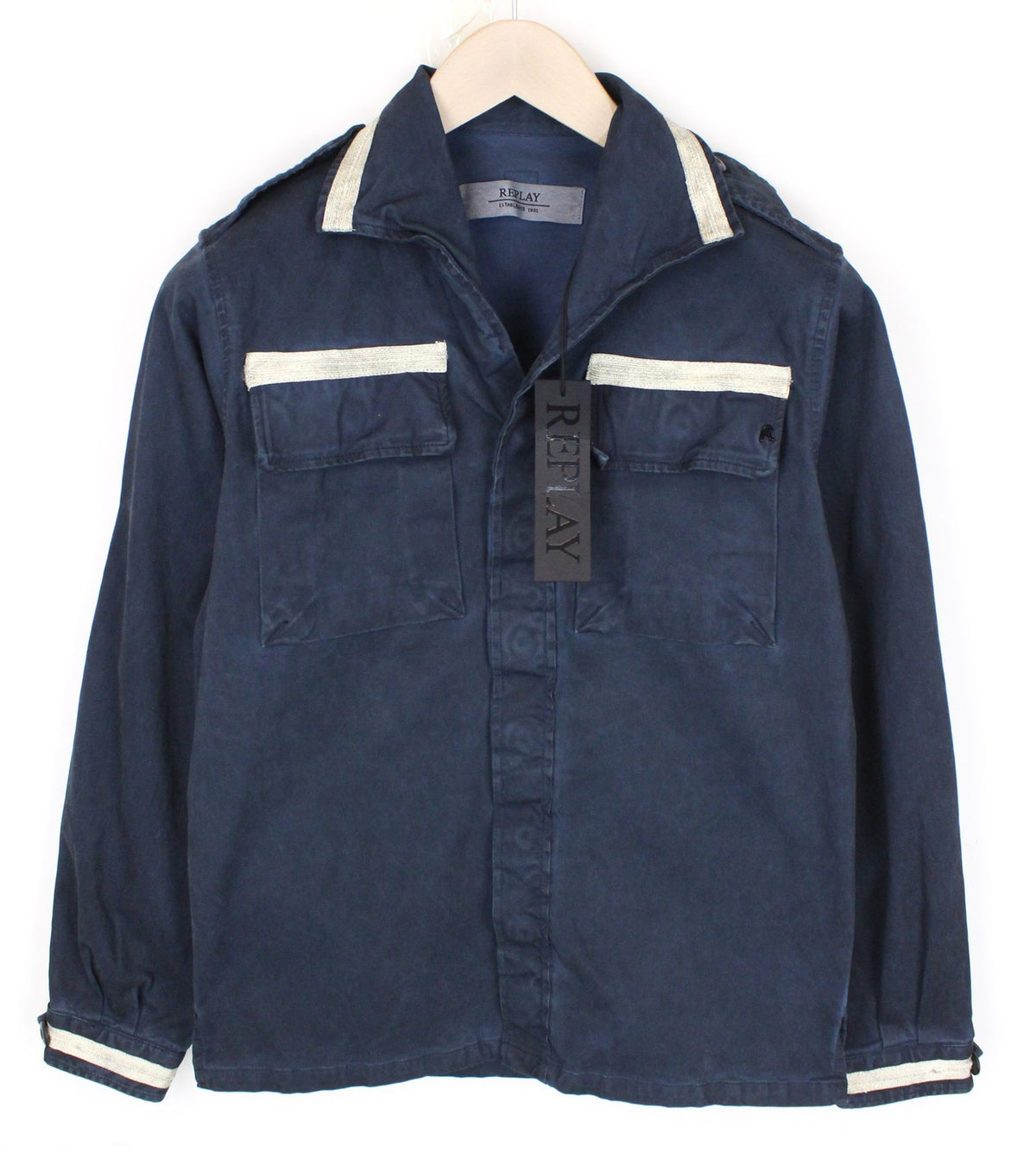 Blauer Twill-Blazer