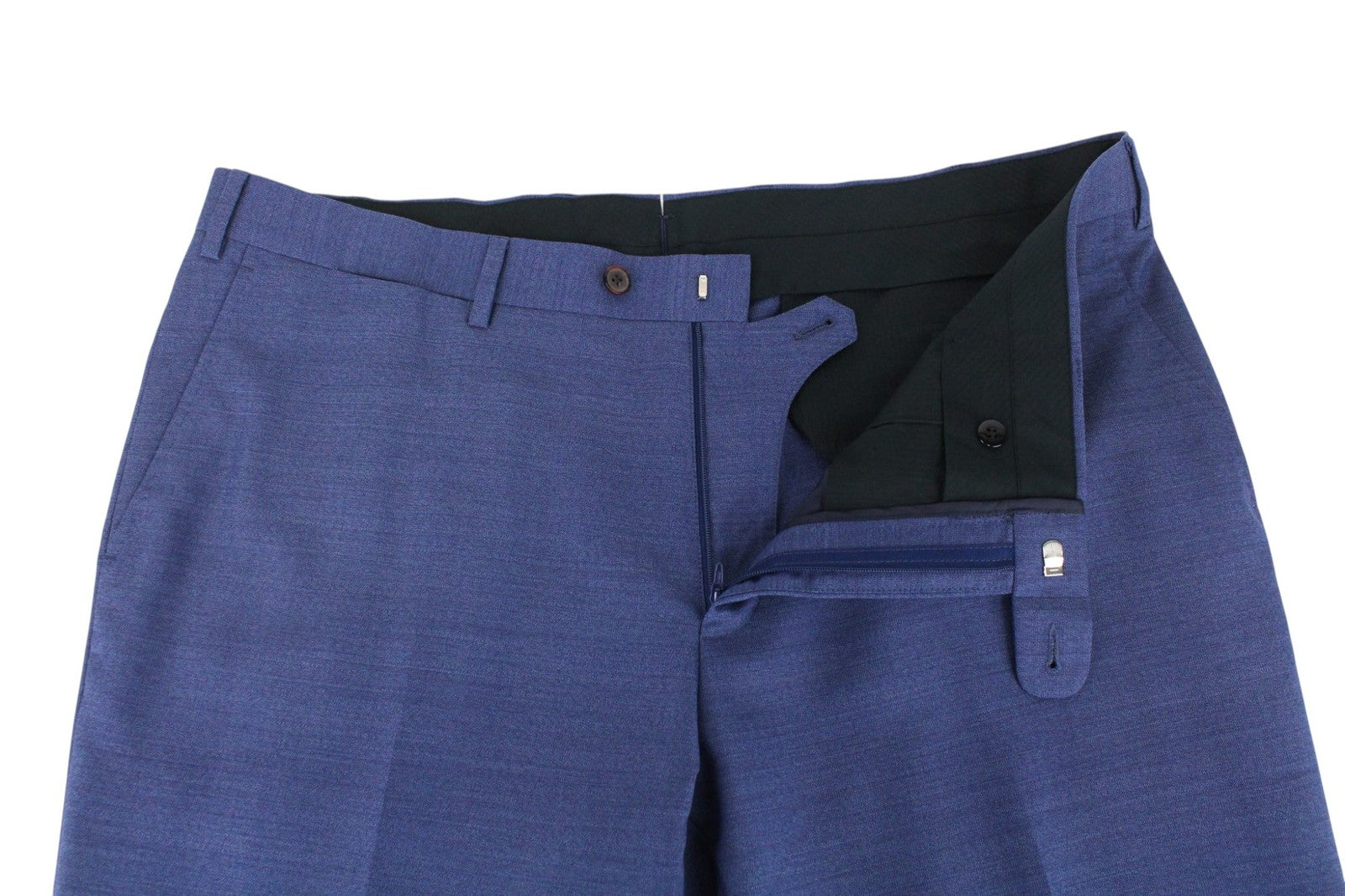 SUITSUPPLY La Spalla Men Suit UK48R Blue Single-Breasted Lined Pure Wool 3 Piece
