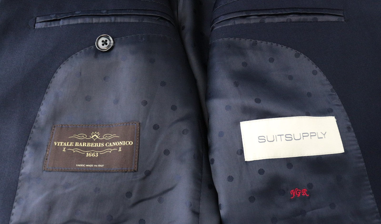 SUITSUPPLY La Spalla Men Suit UK38R Single-Breasted Blue Pure Wool 3 Piece