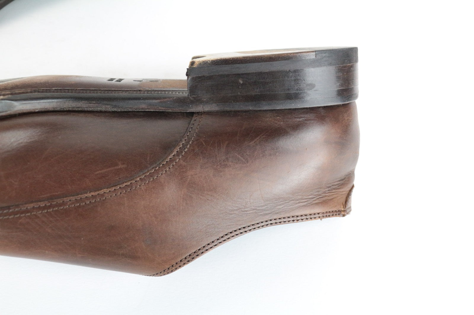 SUITSUPPLY Men Casual Shoes EU45 Brown Leather Double-Buckled Classic Low-Top