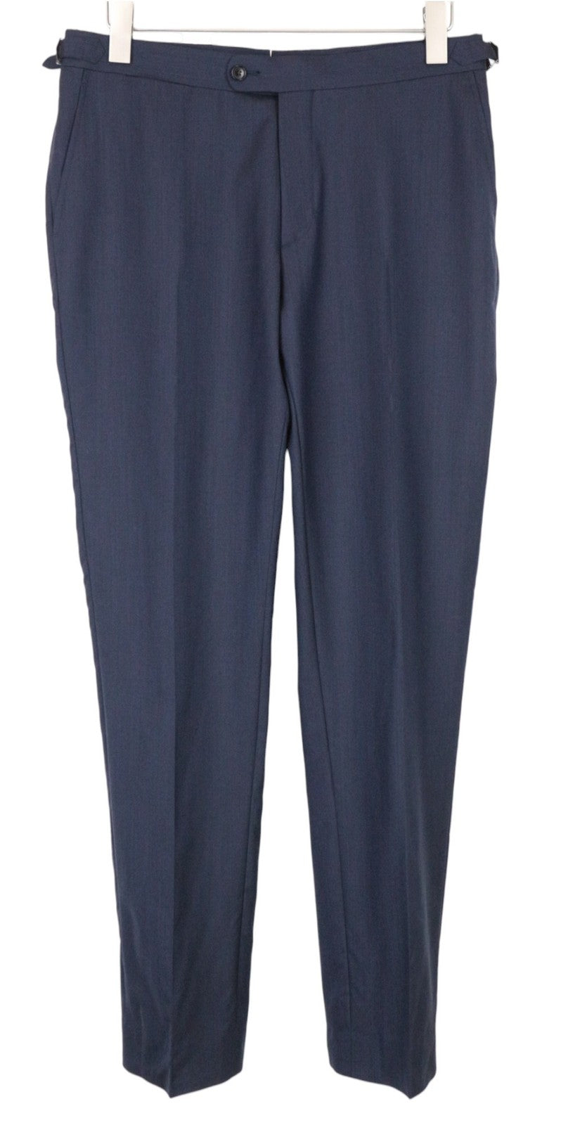 SUITSUPPLY Havana Unconstructed Men Suit UK38L Blue Slim 2Pc Melange Wool Silk