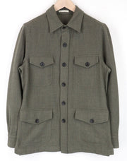 SUITSUPPLY William EB Men Jacket UK38R Green Overshirt Wool Blend Relaxed Fit
