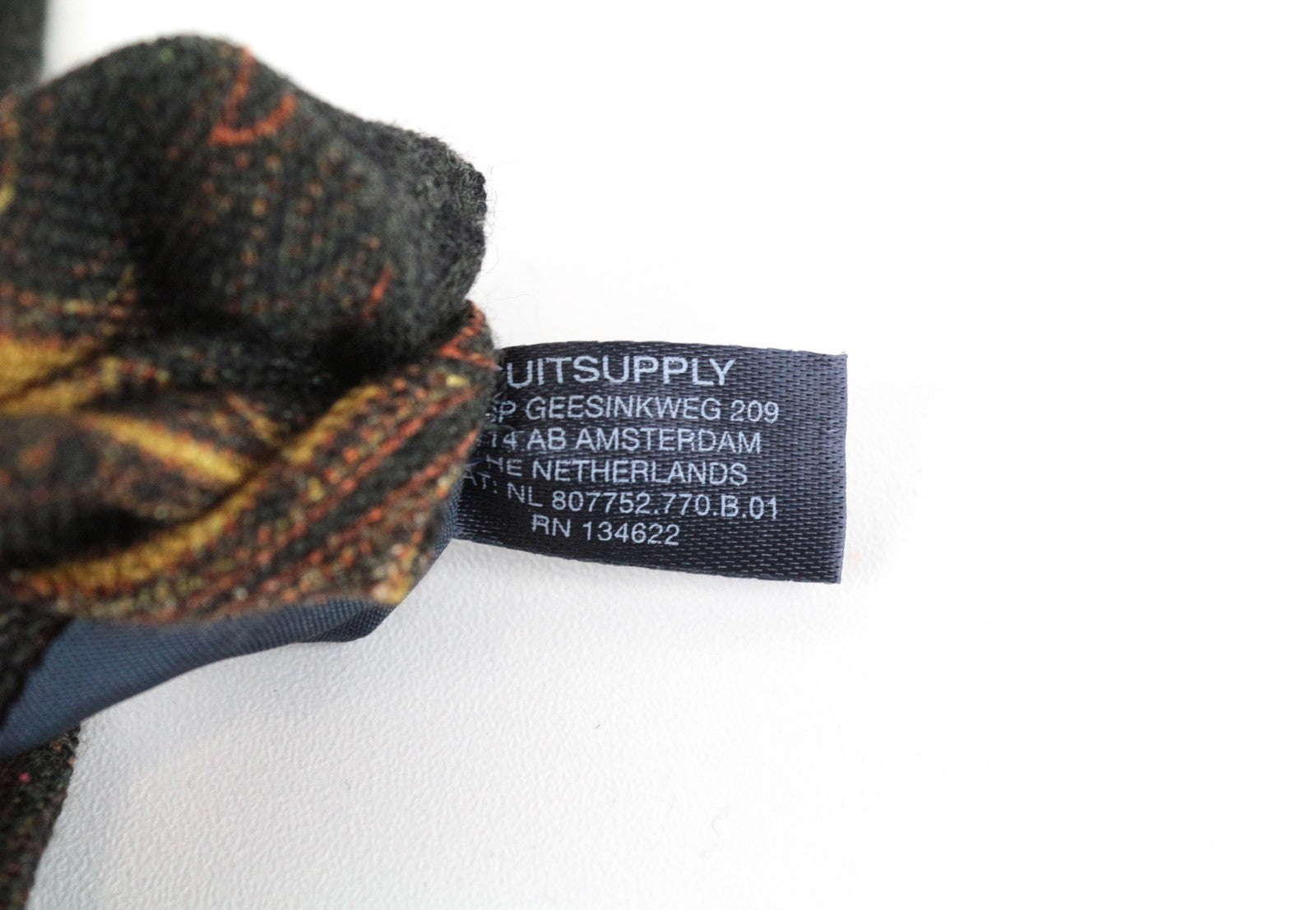 SUITSUPPLY Men Tie ~150 x 8 cm Green Graphic Wool Melange Formal Pointed-End